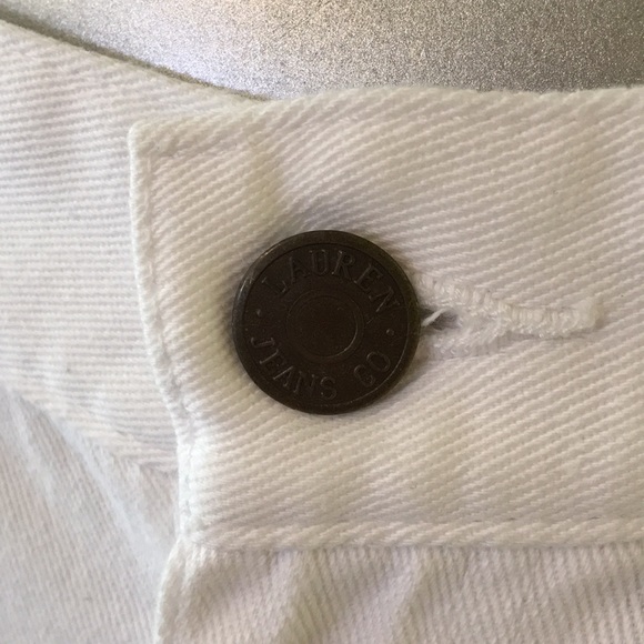 LRL Lauren Ralph Lauren White Classic Straight Jeans petite - Picture 4 of 16